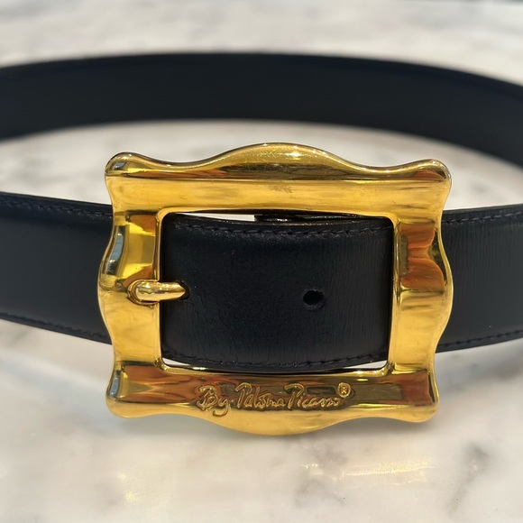 Paloma Picasso Women’s Navy / Black Leather Belt - SIZE M (75) - Picture 3 of 14